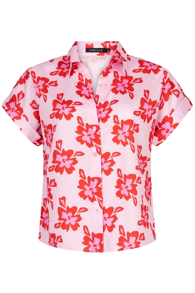 BLOUSE TINA S HSS2504 RED FLOWER